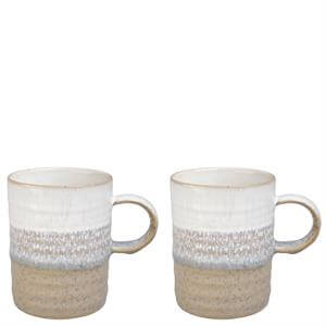 Denby Kiln Set of 2 Ridged Mugs